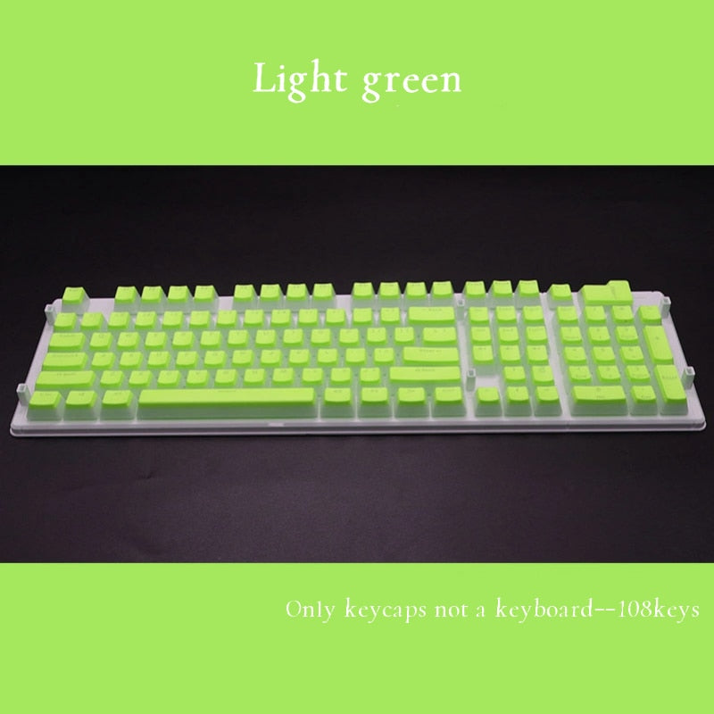 PBT OEM Profile Transaprent Pudding Keycaps Mechanical Keyboard Backlit 108 Keys Double Color Gaming Mechanical Keycap Universal