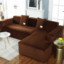 2022 Samt L-förmiger Sofabezug für Wohnzimmer Elastische Möbel Couch Schonbezug Chaiselongue Ecksofabezüge Dehnbar