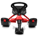 Trineo de carreras de nieve para niños con volante y frenos dobles Cuerda de hierro para exteriores