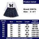 VIKITA Mädchen Prinzessin Kleid Neue Herbst Kind Mädchen Kleid Pailletten Süße Mädchen Freizeitkleidung Schmetterling Kostüme Kinderkleidung