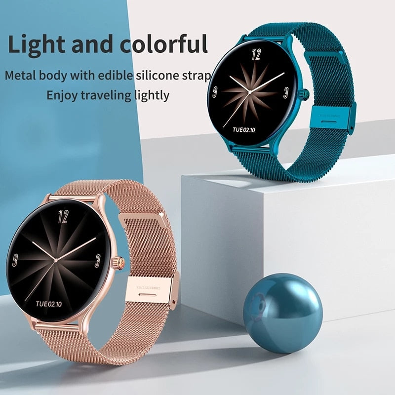 LIGE Frauen Smart Watch Frau Mode Uhr Herzfrequenz Schlafüberwachung Für Android IOS 2022 Neue Wasserdichte Damen Smartwatch + Box