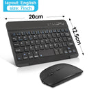 Teclado y ratón inalámbricos Mini teclado español español recargable con ratón teclado ruso para PC Tablet teléfono