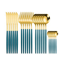 Cutlery Set Rose Gold Dinnerware Set 18/10 Stainless Steel Knife Fork Spoon  Kitchen Tableware Set Flatware Wholesale Cutlery