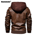 Mountainskin, novedad de 2021, chaquetas de cuero con capucha para hombre, chaqueta informal de otoño para motocicleta, chaqueta de PU, abrigos de cuero para motorista, ropa de marca SA744