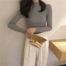 Frauen Pullover Pullover Herbst Winter Rollkragen Strickpullover Frauen Tops Langarm Kurz Schlank Pullover Mädchen