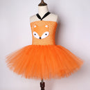 Orange Fuchs Mädchen TuTu Kleid Kinder Tier Kostüm Cartoon Kinder Geburtstag Kleider für Baby Mädchen Halloween Cosplay Kostüme Niedlich