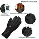 Heated Gloves For Men Women 7.4V 2200mAh Rechargeable Battery Winter Gloves Waterproof Skiing Gloves For Motorcycle