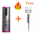 Kabelloser, automatisch rotierender Keramik-Lockenwickler USB-wiederaufladbarer Lockenstab LCD-Display Temperaturverstellbarer Curling Wave Styler