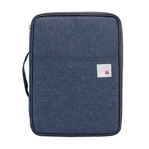 Multi-functional A4 Document Bags Filing Pouch Portable Waterproof Oxford Cloth Organized Tote For Notebooks Pens Computer Stuff