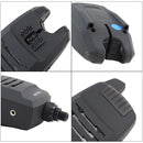 1+4 Karpfenangeln-Alarm-Set Sounds und LED-Alarmierung, kabelloser Fischen-Bissanzeiger, elektronisch mit Snag Ear Bar B1228