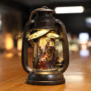 Home Decorations Nativity Set Jesus Figurine Christ Birth Scenes Holy Family Statue Christmas Tree Decor LED  Catholic Gift