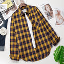 Plaid Shirts Women Top And Blouses Long Sleeve Oversized Cotton Ladies Casual Blusas One Pocket Loose Female Checked Shirt 2022