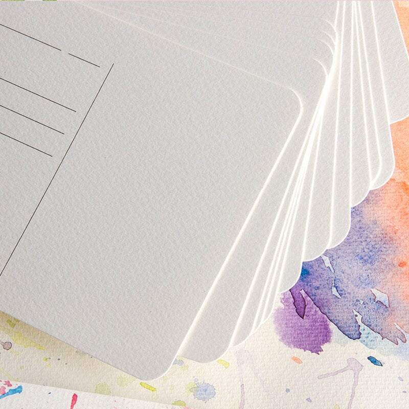 Watercolor Paper Postcard, 25% Cotton 140 lb (300 GSM)  Round Watercolor Pad Travel Art Journal