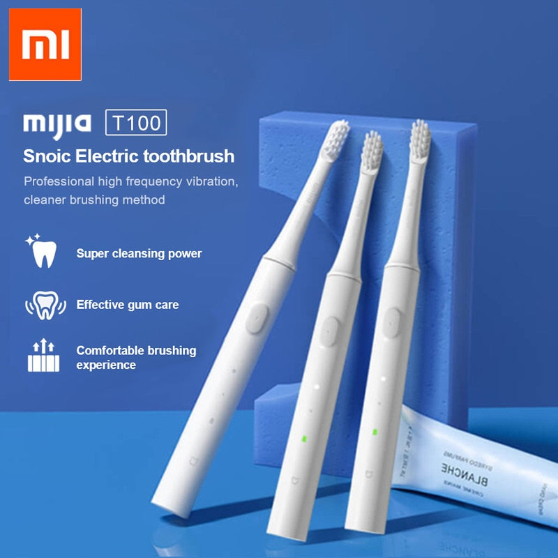 Cepillo de dientes eléctrico Original XIAOMI Mijia T100, resistente al agua, recargable por USB, cepillo de dientes eléctrico inteligente ultrasónico