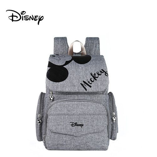 Disney Mama Wickeltasche Mutterschaft Wickeltasche für Babypflege Reiserucksack Designer Mickey Minnie Pink und Grau Handtaschen