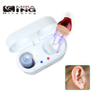 Wiederaufladbare Hörgeräte V30 Intelligentes Audifonos Mini-Innenohr für ältere Menschen Schallverstärker für Taubheit mit Ladekoffer