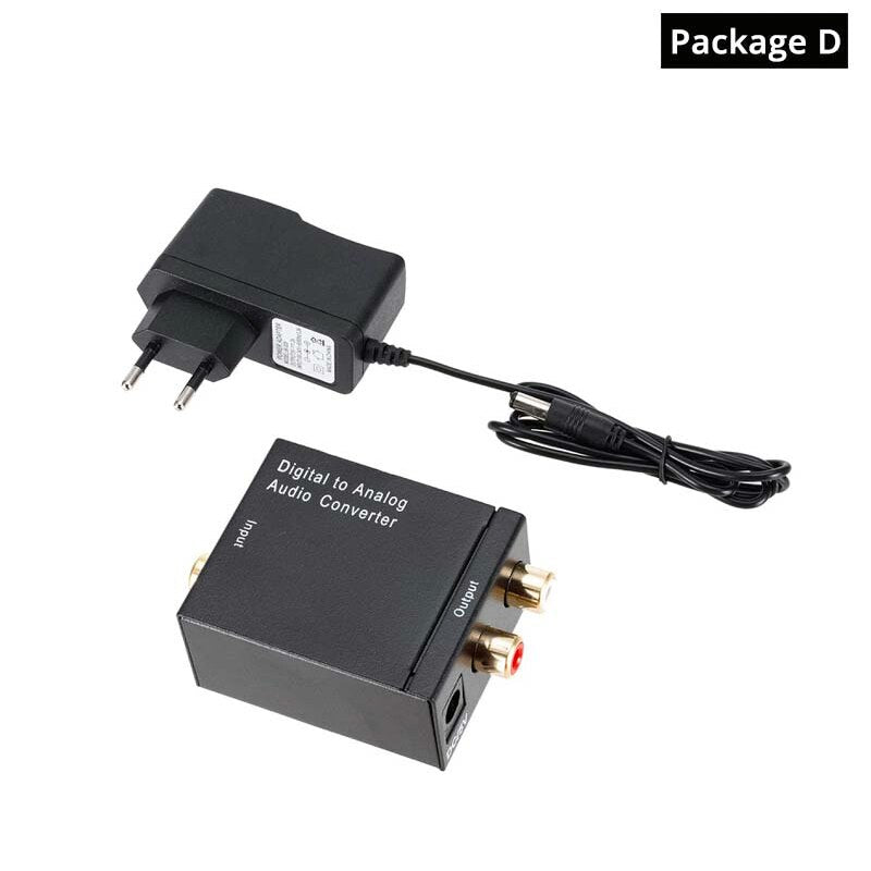Grwibeou USB DAC Digital To Analog Audio Converter RCA R/L Output Optical Digital Stereo Audio SPDIF Coaxial To Analog DAC USB