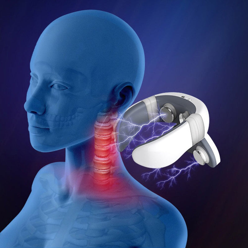 Masajeador de cuello eléctrico para terapia magnética 4D con carga USB, estimulador Cervical, herramienta para aliviar el dolor, máquina de masaje para el cuidado de la salud