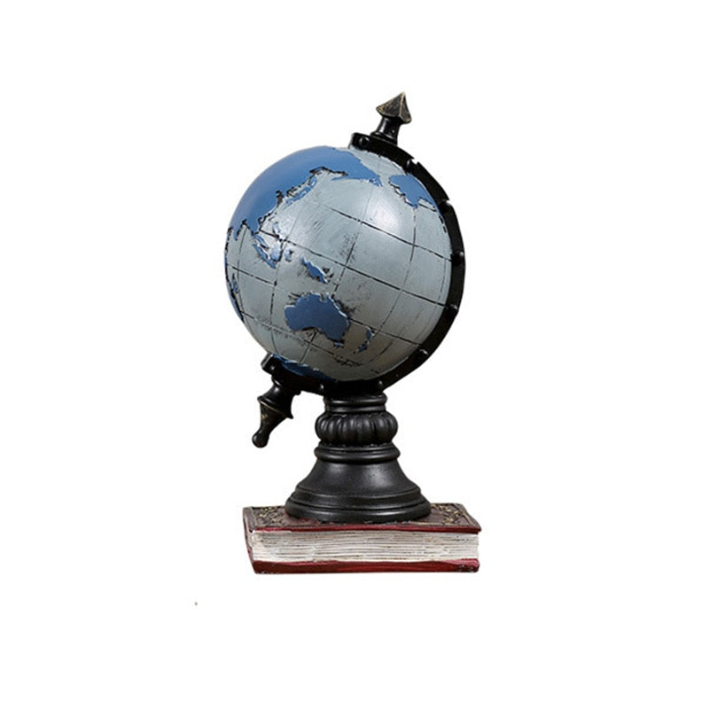 New American retro decoration clock home living room porch globe clock office decoration desktop decoration