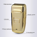 Elektrorasierer für Männer Rasiermaschine Rasieren Bartschneider USB-Kabel Retro-Kolben-Doppelschneidkopf Galvanikkörper