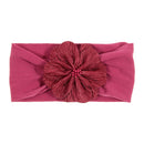 Nishine Weiches Stretch-Satin-Rosen-Blumen-Baby-Stirnband, Neugeborene, Knoten, breite Nylon-Kopftücher, Turban, Mädchen, Kopfbedeckung, Kinder-Foto-Requisiten