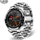 LIGE 2021 Neue Full Touch Screen Smart Watch Sport Bluetooth Anruf Herrenuhr Herzfrequenz Nachricht Erinnern Business Smartwatch Männer