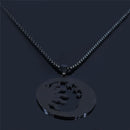 Collares colgantes de acero inoxidable con luna y sol de brujería para mujer, collares de Color plateado, joyería, colgantes para mujer, moda N611S03