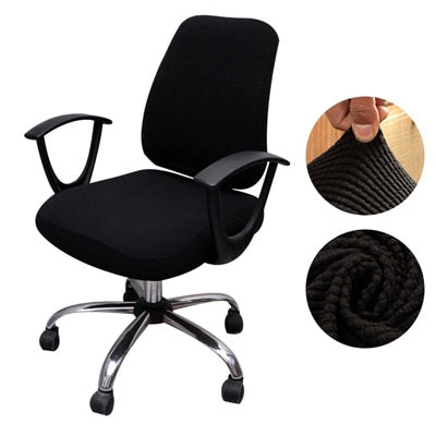 Thicken Solid Office Computer Chair Cover Spandex Split Seat Cover Universal Office Anti-dust Armchair Cover