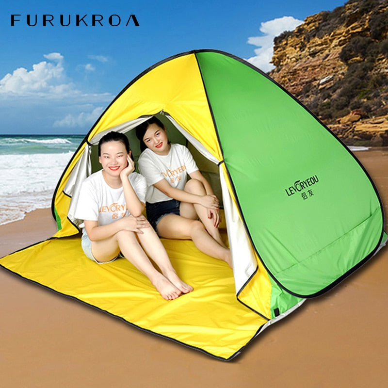 Full Automatic Camping Tent With Door Window Anti-UV Awning Tents Quick Opening Outdoor Sunshelter For 1-4 People Sunproof X147B