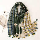 Luxusmarke Damen Leopardenmuster Baumwollschal Schals für den Winter Foulard Femme lange weiche warme Wickel Cachecol