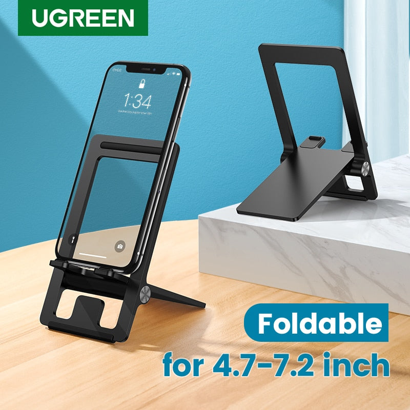 Ugreen Cell Phone Stand for Desk Adjustable Phone Holder Dock for iPhone 13 12 Pro Max Xiaomi Foldable Mobile Phone Holder Stand