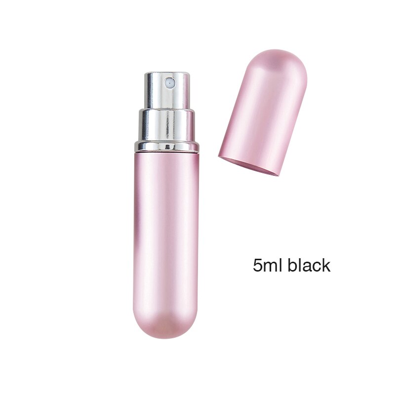 5 ml tragbare nachfüllbare Mini-Spray-Parfümflasche Reise-Aluminiumzerstäuber leerer kosmetischer Behälter, freies benutzerdefiniertes Logo