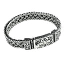 BOCAI New Real Solid S925 Pure Silver Bracelet for Man Personality Woven Bracelet Domineering  Retro Fashion Holiday Gifts