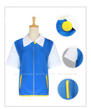 Japanisches Anime T-Shirt Hut Cosplay Kostüme Spielzeug Ball Handschuhe Rollenspiel Männer Blaues T-Shirt Tops Cartoon Film Mäntel