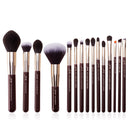 Jessup Professionelles Make-up-Pinsel-Set, 15-teilig, Make-up-Pinsel, natürlich-synthetisch, Foundation, Puder, Detail-Augenpinsel, Perlweiß, T222