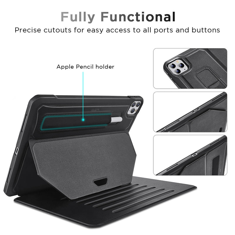 ESR Case for iPad Pro 12 9 Case 2020 2021 Stand for iPad Pro 11 Case 2021 Back Cover Sturdy Case Pencil Holder for iPad Pro 12.9