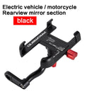 Soporte de aluminio para teléfono de bicicleta, soporte retrovisor para motocicleta, manillar giratorio de 360 ​​grados para teléfono, soporte para teléfono GPS