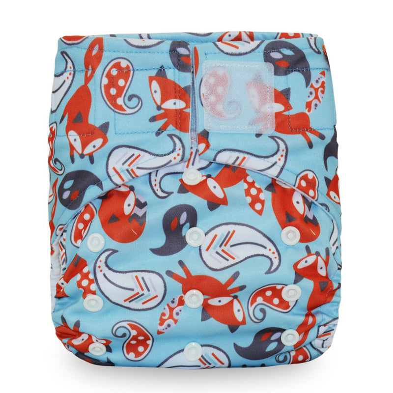 Miababy Hook&amp;Loop OS Taschen-Stoffwindel, mit einer Tasche, wasserdicht und atmungsaktiv, für 3-15 kg Babys