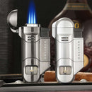 Kunststoff-Feuerzeuge Winddichtes Jet-Zigarrenfeuerzeug Butan Nachfüllen Zigarettenanzünder Feuerzeug für Zigarrenrauchwerkzeug Zubehör