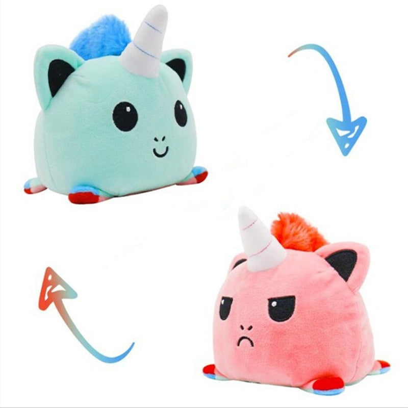 Double-Sided Flip Cat Dog Kids Soft Gift Peluches Plushie Animals Unicorn Huggy Wuggy Playtime Game FNAF Five Nights Plush Toy