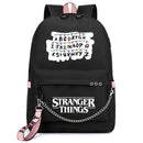 New Stranger Things Rucksack HELLFIRE Multifunktions-USB-Lade-Reise-Segeltuch-Studenten-Rucksack für Teenager Jungen Mädchen Schultasche