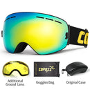 COPOZZ Marke Professionelle Skibrille Doppelschichten Objektiv Anti-Fog UV400 Große Skibrille Skifahren Snowboard Männer Frauen Schneebrille