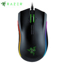 Kabelgebundene Gaming-Maus Razer Mamba Elite: Optischer Sensor mit 16.000 DPI, RGB-Beleuchtung, 9 programmierbare Tasten, mechanische Schalter