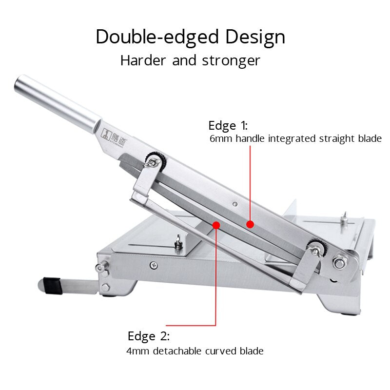 13.5 Inch Bone Cutting Machine Stainless Steel Bone Cutter Machine Chicken Fish Meat Slicer for Home Commercial