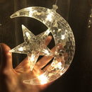 Eid Mubarak Star Moon Led Vorhang Garland String Lights Ramadan Dekoration Islam Muslim Party Decor Eid Al Adha Geschenke Eid Lights