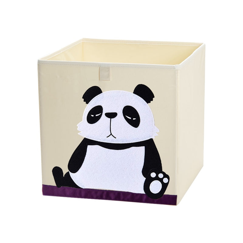 13 inch Foldable Embroidery Animal Cube Storage Box Oxford Fabric Kids Toys Organizers Bins Chest Organizer for Kids Nursery