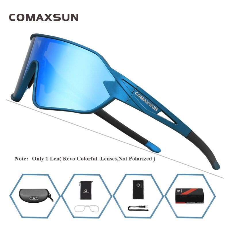 COMAXSUN gafas de ciclismo polarizadas 5 lentes MTB bicicleta de carretera deporte espejo gafas de sol gafas de montar Anti-UV400 gafas de bicicleta