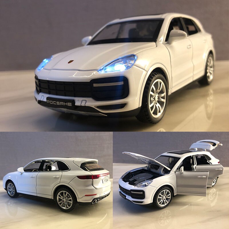 1:32 Porsche-Cayenne Turbo Automodell Legierungsauto Druckguss-Spielzeugautomodell Ton und Licht Kinderspielzeug Sammlerstücke Kostenloser Versand