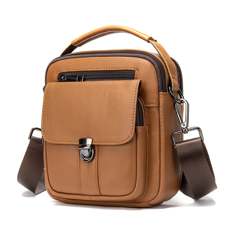 Bolso WESTAL para hombre, bolso de cuero para hombre Desinger, bolsos de hombro de cuero Natural para hombre, bolsos de mensajero para hombre, bolso cruzado pequeño 745