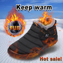 Herrenstiefel Winter Plus Size Herrenschuhe Warme Pelz Schneestiefel Plüschinnenschuhe Schwarze Winterstiefel für Herren Wasserdichte Herrenschuhe